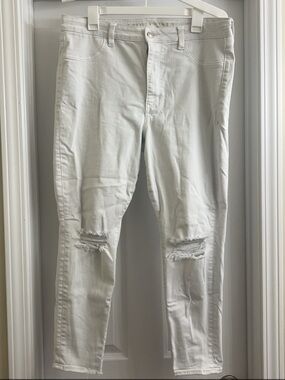 AE Size 16 Short White Jegging High Waist